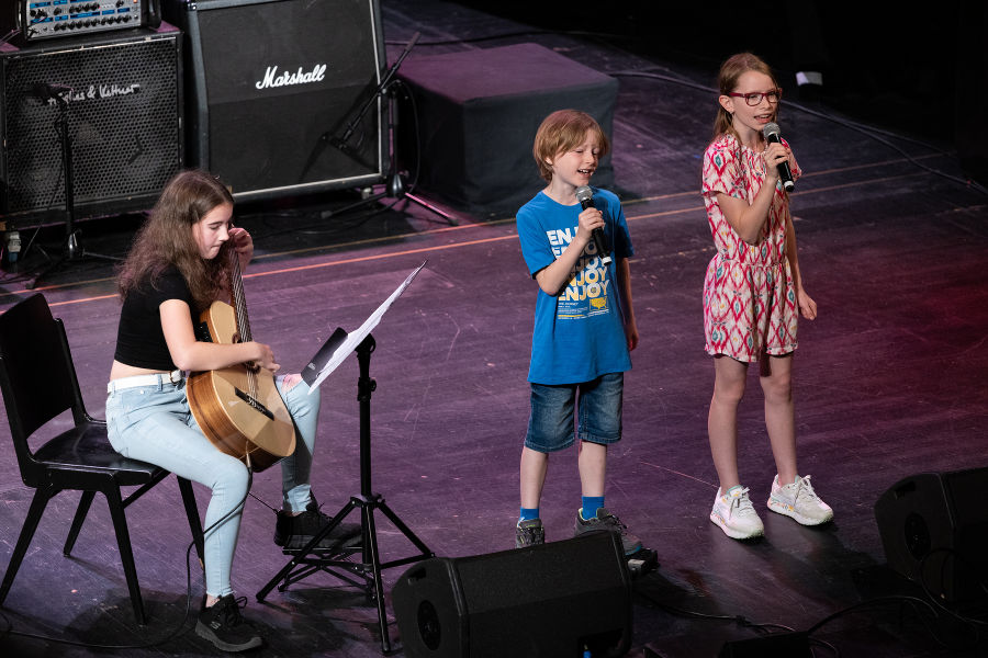 Kleine Gruppe beim Konzert